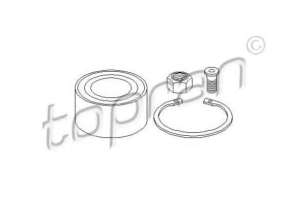 104 082 Topran Комплект ступиці колеса для Volkswagen Transporter