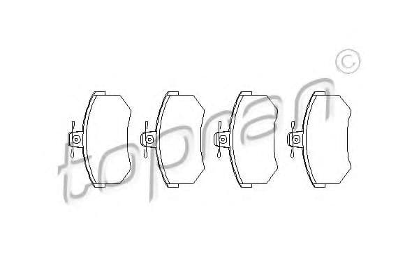 103 530 Topran Гальмівні колодки