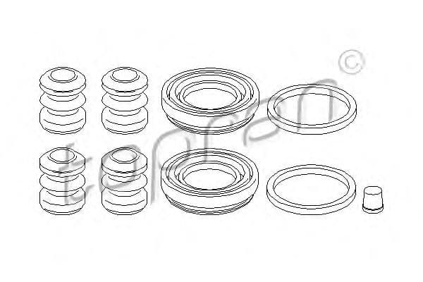 107 082 Topran Ремкомплект гальмівного супорта