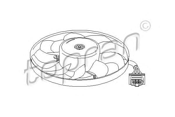 107 706 Topran Вентилятор системи охолодження двигуна