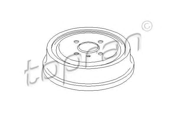 205 238 Topran Тормозной барабан