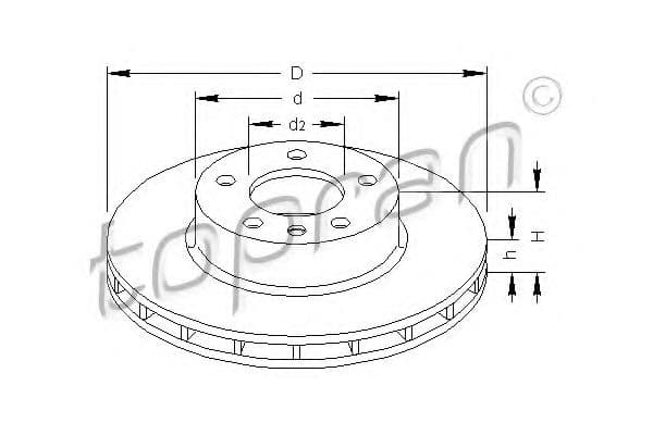 200 939 Topran Тормозной диск