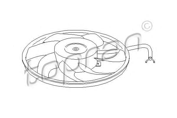 207 220 Topran Вентилятор системы охлаждения двигателя