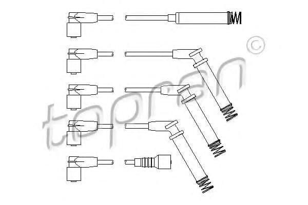 202 520 Topran Комплект проводов зажигания для Opel Astra