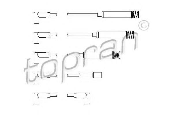 202 522 Topran Комплект дротів запалювання для Opel Vectra