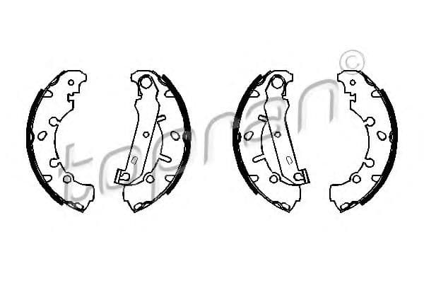 301 772 Topran Гальмівні колодки
