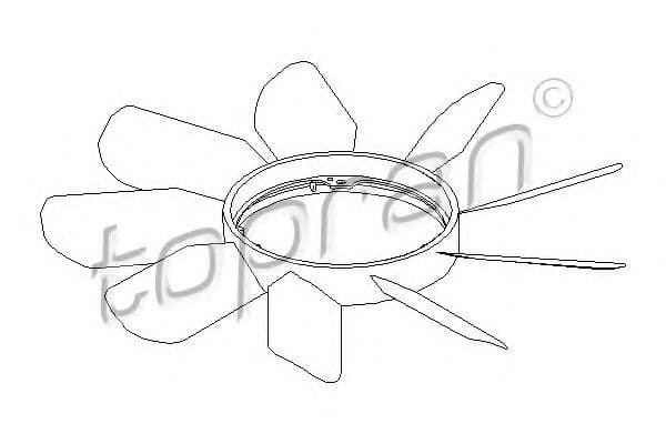 400 998 Topran Крыльчатка вентилятора системы охлаждения двигателя
