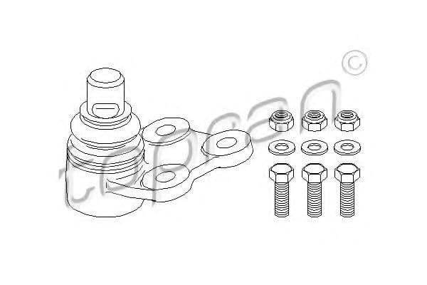 400 763 Topran Шарова опора