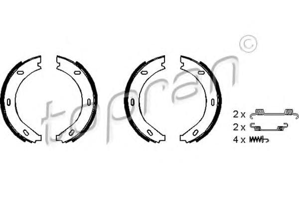 401 021 Topran Колодки ручника
