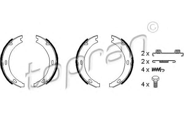 401 022 Topran Колодки ручника