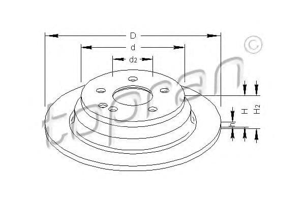 401 928 Topran Гальмівний диск