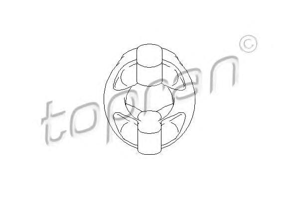 500 184 Topran Кронштейн кріплення вихлопної магістралі