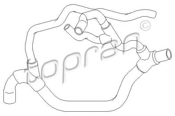 700 509 Topran Патрубок радиатора системы охлаждения двигателя