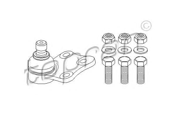 720 225 Topran Шаровая опора