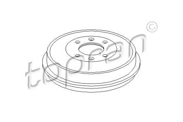 721 188 Topran Гальмівний барабан