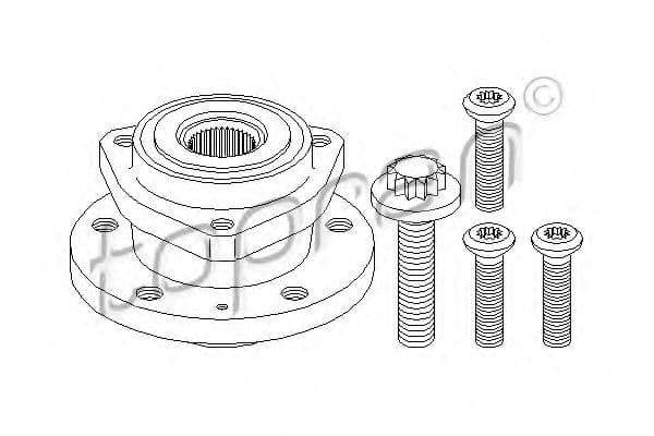 111 313 Topran Комплект ступиці колеса