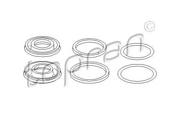 207 696 Topran Комплект прокладок тормозного суппорта для Opel Vectra