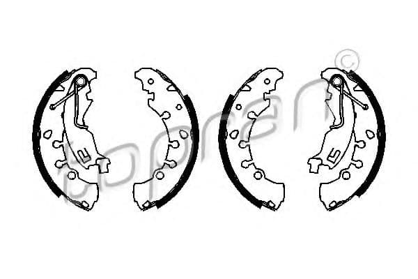 207 970 Topran Гальмівні колодки