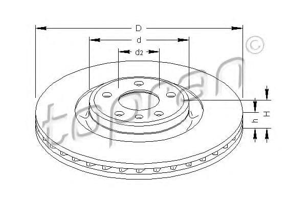 113 008 Topran Гальмівний диск