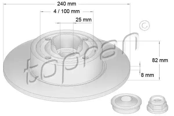700650 Topran Гальмівний диск