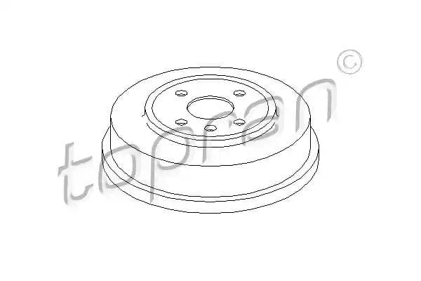 207011 Topran Тормозной барабан