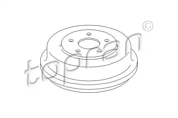 302250 Topran Гальмівний барабан