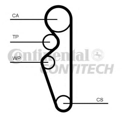 CT1164 Contitech Ремень ГРМ для Lada Priora