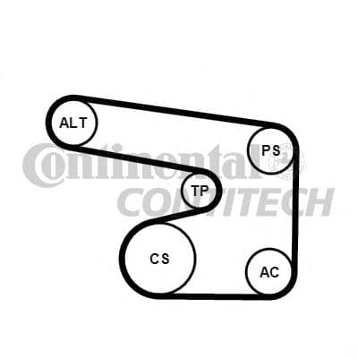 6PK1900K1 Contitech Комплект поликлинового ремня