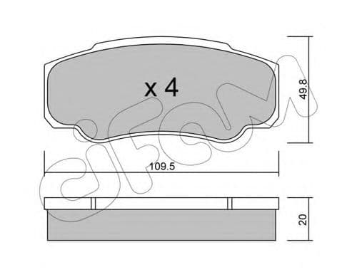 822-532-0 Cifam Гальмівні колодки