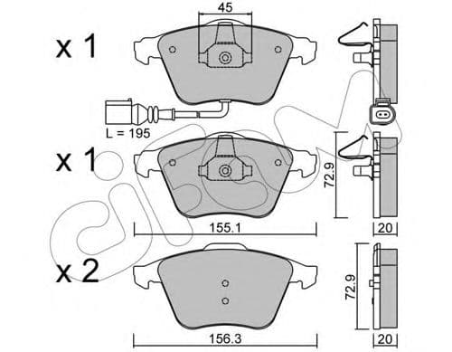822-549-4 Cifam Гальмівні колодки