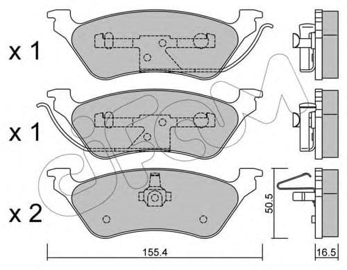822-625-0 Cifam Гальмівні колодки для Chrysler Voyager