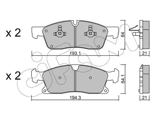 8229274 Cifam Гальмівні колодки