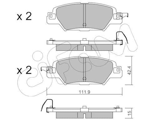 82211580 Cifam Гальмівні колодки для Mazda CX-5