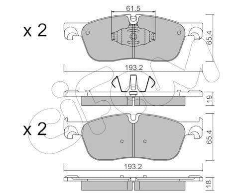 82211230 Cifam Гальмівні колодки