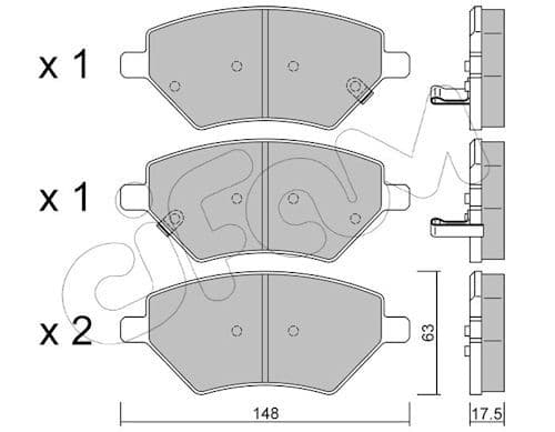 82212860 Cifam Гальмівні колодки