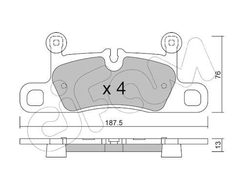 82213150 Cifam Гальмівні колодки для Porsche Taycan