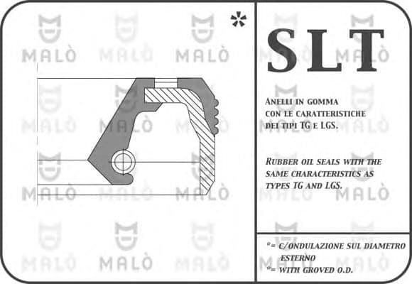 743SI Malò Сальник коленвала