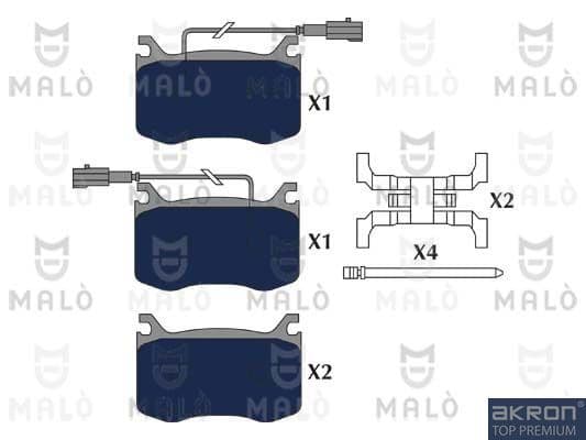 1051225 Malò Гальмівні колодки для Alfa Romeo Giulia