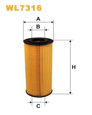 WL7316 WIX Filters Оливний фільтр