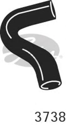 3738 Gates Патрубок радіатора системи охолодження двигуна