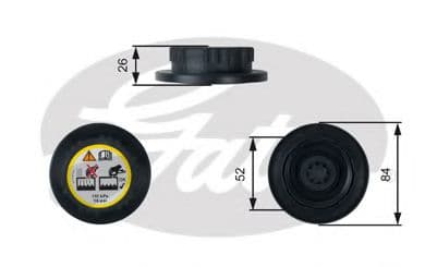 RC246 Gates Кришка бачка охолоджувальної рідини