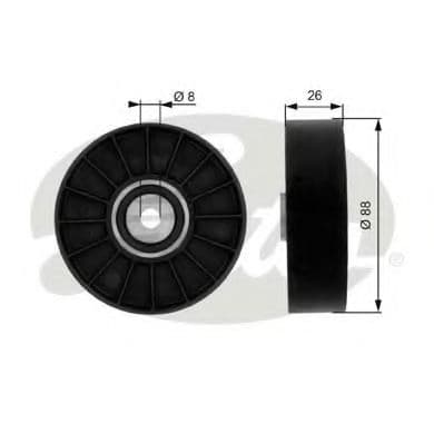 T36042 Gates Обводной ролик поликлинового ремня