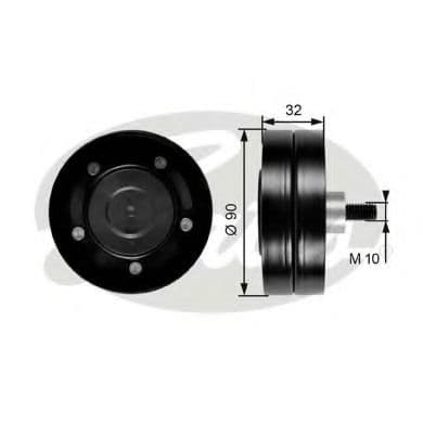 T36187 Gates Обводной ролик поликлинового ремня