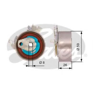 T43154 Gates Натяжний ролик ременя ГРМ