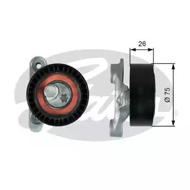 T39345 Gates Натяжний ролик поліклинового ременя