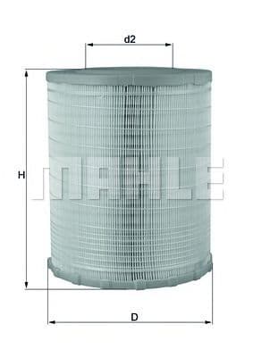 LX 3480 Mahle Воздушный фильтр