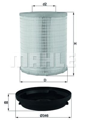LX 3480KIT Mahle Воздушный фильтр