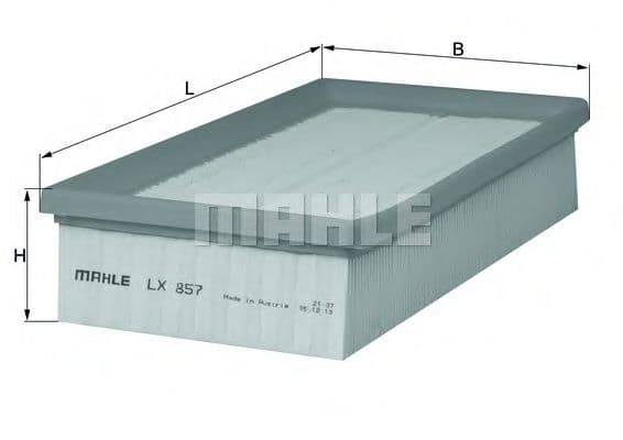 LX 857 Mahle Повітряний фільтр