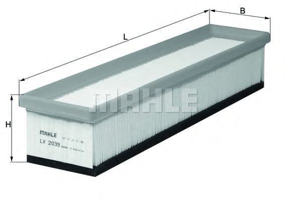LX 2039 Mahle Повітряний фільтр
