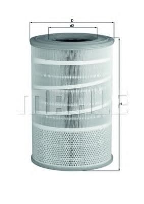 LX 2068 Mahle Повітряний фільтр